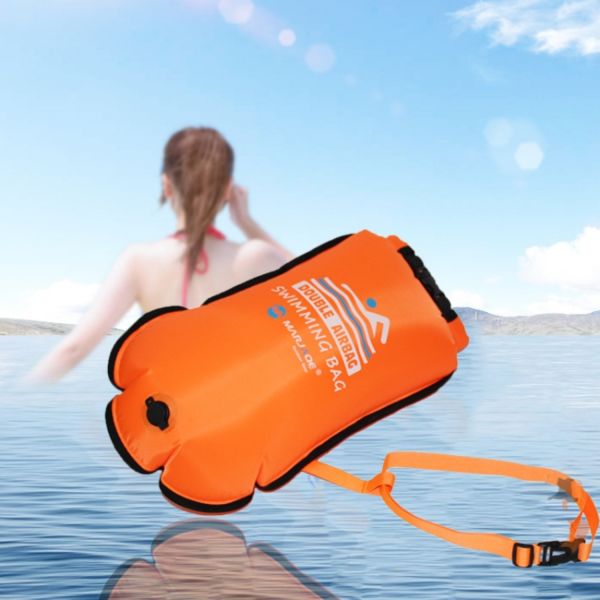 Dry Açık Su Yüzme Şamandıra Swimbuoy 809 Çift Hava Yastıklı SWIM BUOY 20L 37x68 Cm 12KG