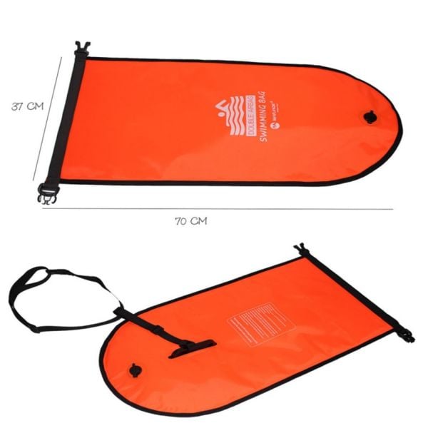 Dry Açık Su Yüzme Şamandıra Swimbuoy 809 Çift Hava Yastıklı SWIM BUOY 20L 37x68 Cm 12KG