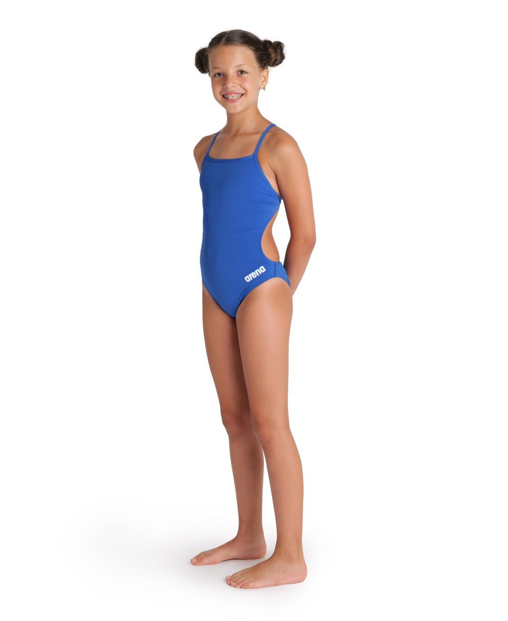 ARENA KIZ ÇOCUK YÜZÜCÜ MAYO GIRL'S TEAM SWIMSUIT CHALLENGE SOLID 004765720 YZM UK BEDEN
