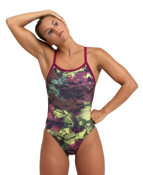 ARENA BAYAN YÜZÜCÜ MAYOSU WOMEN'S ARENA HERO CAMO SWIMSUIT CHALLENGE BACK 005915450 YZM UK BEDEN