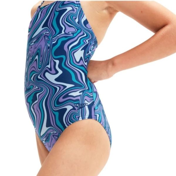 SPEEDO KIZ ÇOCUK YÜZÜCÜ MAYOSU PRT DIGI MDLT CT JF BLUE/PURPLE 8-1285714863