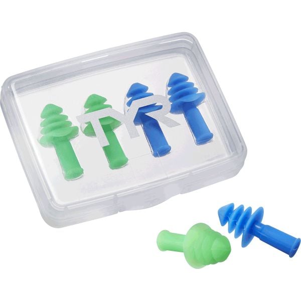 TYR KULAK TIKACI ERGO FLEX EARPLG 4PK BLUE/GREEN LERFL4PK487