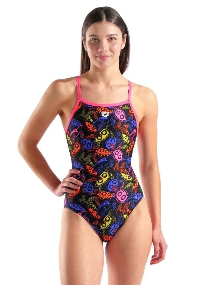 ARENA KADIN YÜZÜCÜ MAYOSU SEA TURTLES SWIMSUIT LIGHTDROP BACK 010221509