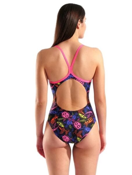 ARENA KADIN YÜZÜCÜ MAYOSU SEA TURTLES SWIMSUIT LIGHTDROP BACK 010221509