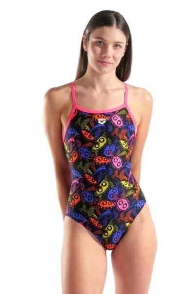 ARENA KADIN YÜZÜCÜ MAYOSU SEA TURTLES SWIMSUIT LIGHTDROP BACK 010221509