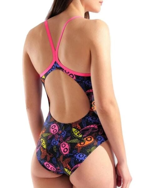 ARENA KADIN YÜZÜCÜ MAYOSU SEA TURTLES SWIMSUIT LIGHTDROP BACK 010221509