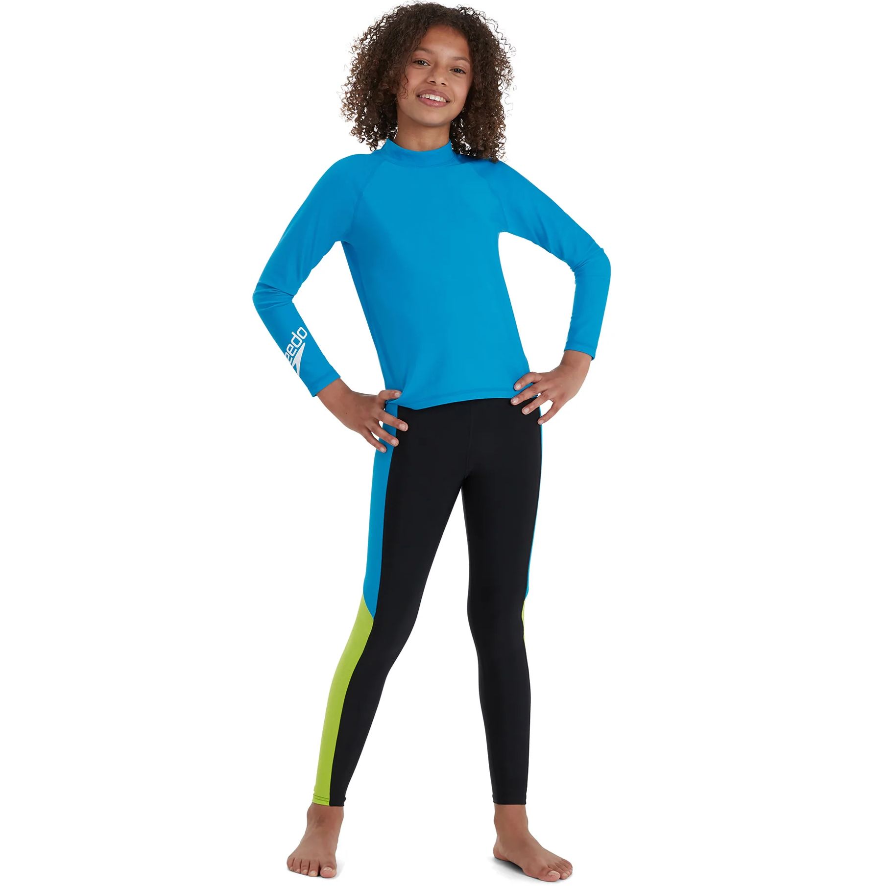 SPEEDO ÇOCUK UV KORUYUCU MAYO LS RASH TOP JU BLUE 8-128628853 YZM