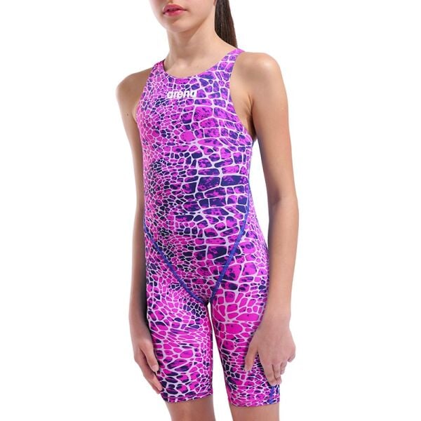ARENA KIZ ÇOCUK YARI KARBON YARIŞ MAYOSU POWERSKIN ST NEXT LE OB JR OPEN BACK 006350206