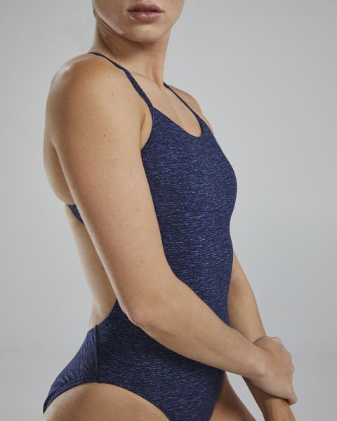 TYR KADIN YÜZÜCÜ MAYOSU LAPPED CUTOUTFIT NAVY CLAP7A401
