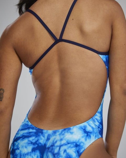 TYR KADIN YÜZÜCÜ MAYOSU W CUTOUT AZULTEC OCEAN BLUE P04070373