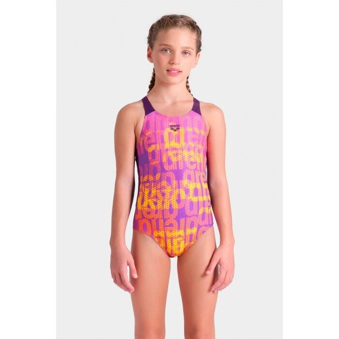 ARENA KIZ ÇOCUK YÜZÜCÜ MAYOSU GIRL'S ARENA MULTI COLOURS SWIMSUIT V BACK 009007909