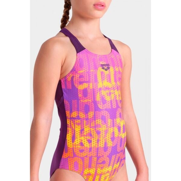 ARENA KIZ ÇOCUK YÜZÜCÜ MAYOSU GIRL'S ARENA MULTI COLOURS SWIMSUIT V BACK 009007909