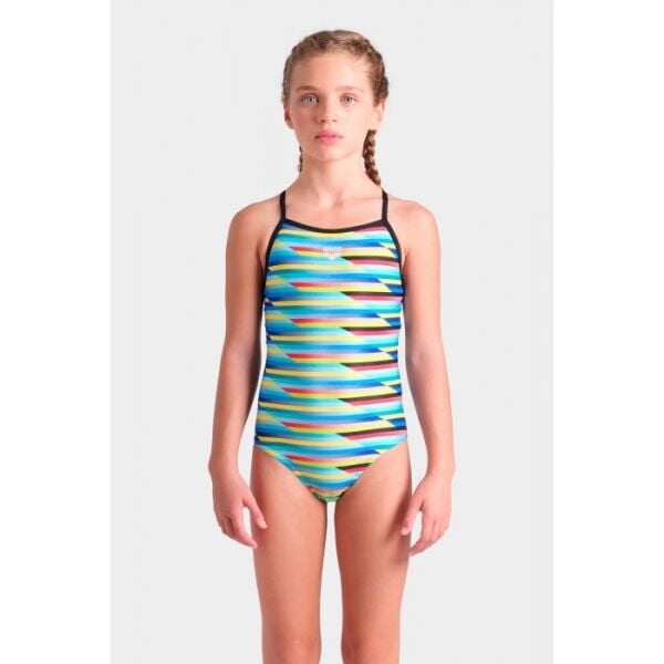 ARENA KIZ ÇOCUK YÜZÜCÜ MAYOSU GIRL'S ARENA RACING STRIPE SWIMSUIT LIGHTDROP BACK 009006550