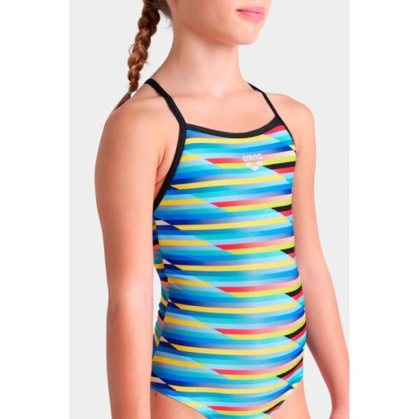 ARENA KIZ ÇOCUK YÜZÜCÜ MAYOSU GIRL'S ARENA RACING STRIPE SWIMSUIT LIGHTDROP BACK 009006550