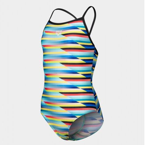 ARENA KIZ ÇOCUK YÜZÜCÜ MAYOSU GIRL'S ARENA RACING STRIPE SWIMSUIT LIGHTDROP BACK 009006550