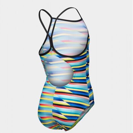 ARENA KIZ ÇOCUK YÜZÜCÜ MAYOSU GIRL'S ARENA RACING STRIPE SWIMSUIT LIGHTDROP BACK 009006550