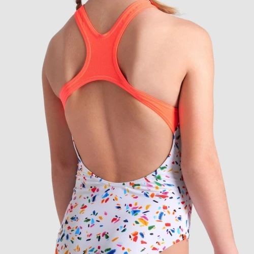ARENA KIZ ÇOCUK YÜZÜCÜ MAYOSU GIRL'S ARENA CONFETTI SWIMSUIT SWIM PRO BACK 009089750