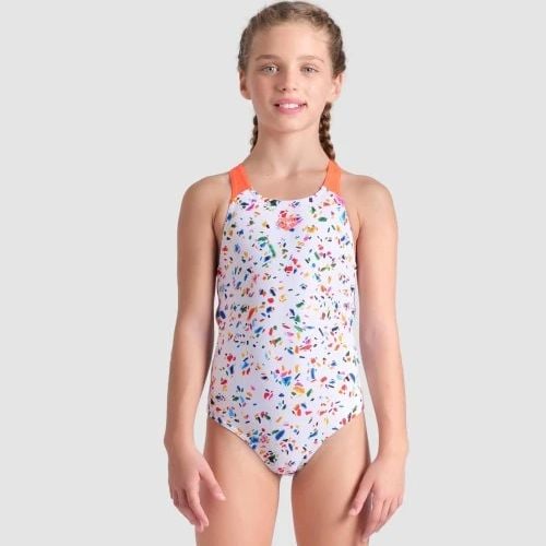 ARENA KIZ ÇOCUK YÜZÜCÜ MAYOSU GIRL'S ARENA CONFETTI SWIMSUIT SWIM PRO BACK 009089750