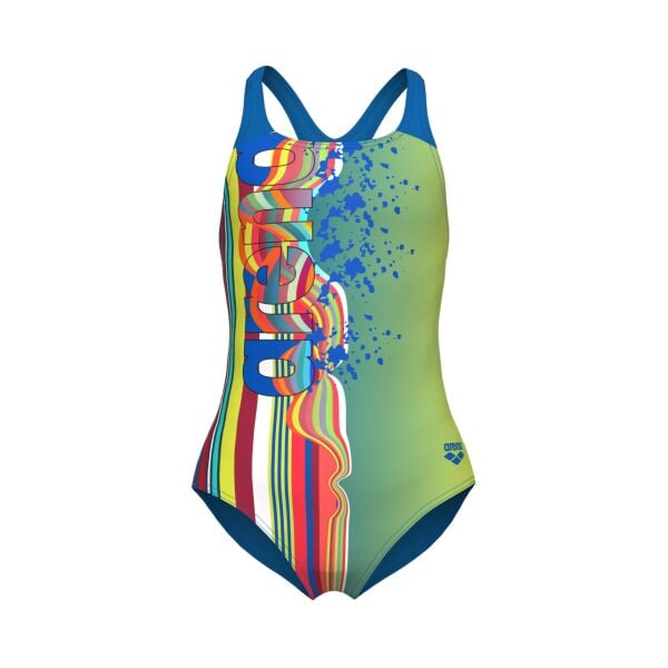 ARENA KIZ ÇOCUK YÜZÜCÜ MAYO GIRL'S ARENA PALETTE SWIMSUIT SWIM PRO BACK 007918608