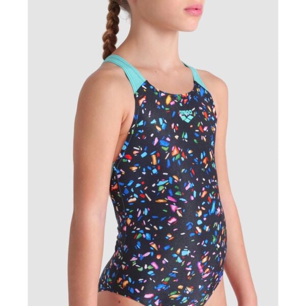 ARENA KIZ ÇOCUK YÜZÜCÜ MAYOSU GIRL'S ARENA CONFETTI SWIMSUIT SWIM PRO BACK 009089550