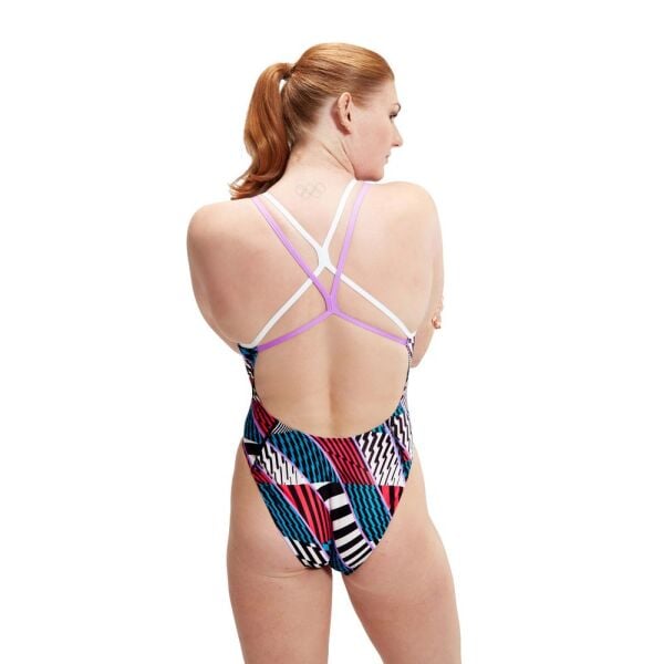 SPEEDO KADIN YÜZÜCÜ MAYOSU ALOV DIGI STARBK 1PC AF RED/BLUE 8-1284216613