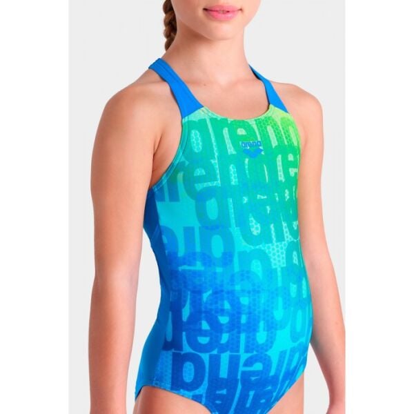 ARENA KIZ ÇOCUK YÜZÜCÜ MAYOSU GIRL'S ARENA MULTI COLOURS SWIMSUIT V BACK 009007808