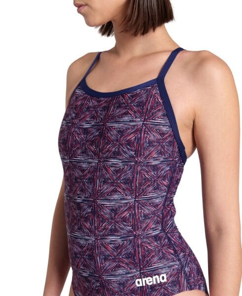 ARENA BAYAN YÜZÜCÜ MAYOSU WOMEN'S ARENA ABSTRACT TILES SWIMSUIT LIGHTDROP 007141417