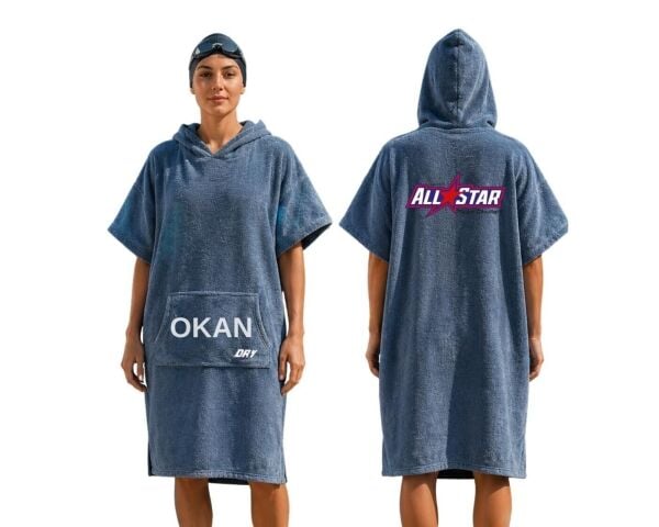 AllStar Spor Okulları Özel Tasarım Baskılı Dry Panço Gri
