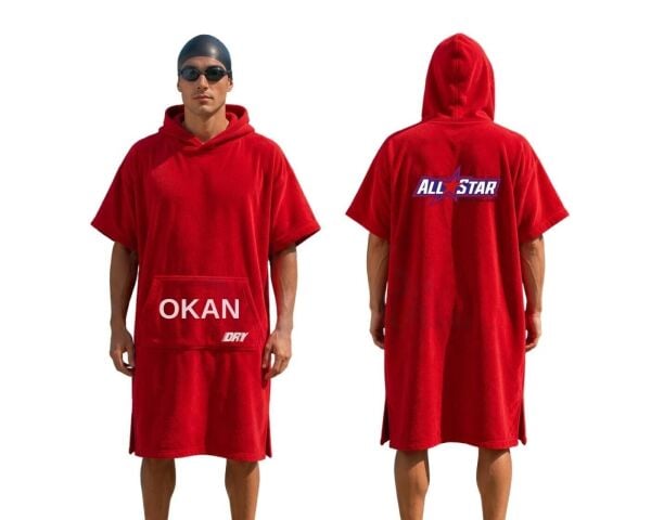 AllStar Spor Okulları Özel Tasarım Baskılı Dry Panço Gri