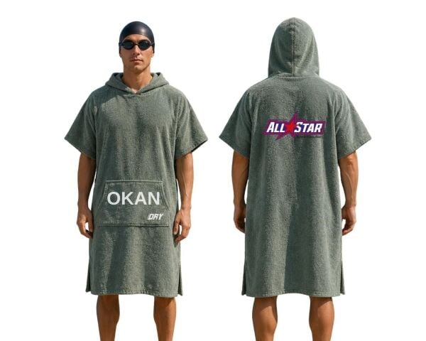 AllStar Spor Okulları Özel Tasarım Baskılı Dry Panço Yeşil