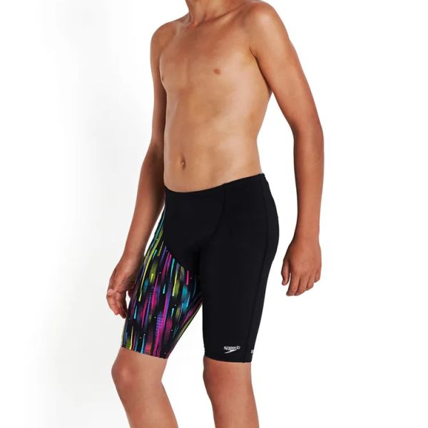 SPEEDO ERKEK ÇOCUK YARIŞ MAYOSU END+ HG/WST JAM JM BLK/PNK 8-09733A070 YZM