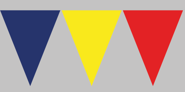 Geri Dönüş Üçgen Bayrak Süsleme Flaması Saten (LOGONUZ/ARMANIZ BASKILI)