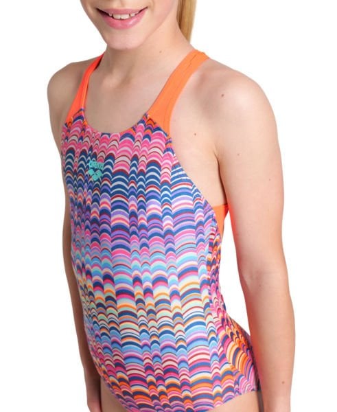 ARENA KIZ ÇOCUK YÜZÜCÜ MAYO GIRL'S ARENA ONDULATION SWIMSUIT SWIM PRO BACK 008168192
