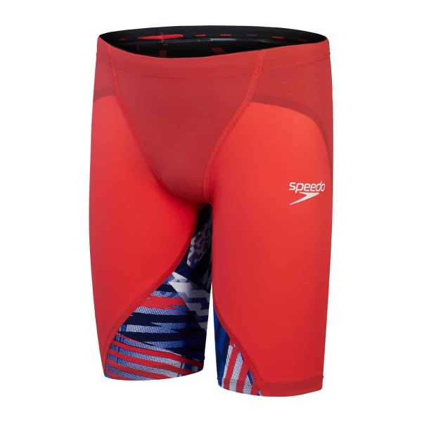 SPEEDO ERKEK ÇOCUK YARIŞ MAYOSU LZR IGNITE KSKN JF RED BLUE WHITE 8-13440H686-1