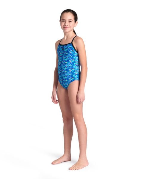ARENA KIZ ÇOCUK YÜZÜCÜ MAYOSU GIRL'S ARENA POOLTILES SWIMSUIT LIGHTDRO 007223580