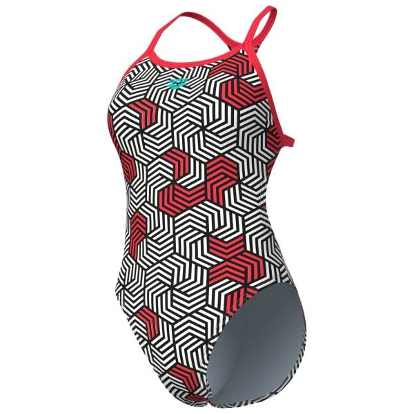 ARENA BAYAN YÜZÜCÜ MAYOSU WOMEN'S ARENA GEOMETRY SWIMSUIT SWIM BOOSTER BACK 010178540