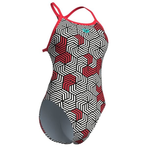 ARENA BAYAN YÜZÜCÜ MAYOSU WOMEN'S ARENA GEOMETRY SWIMSUIT SWIM BOOSTER BACK 010178540
